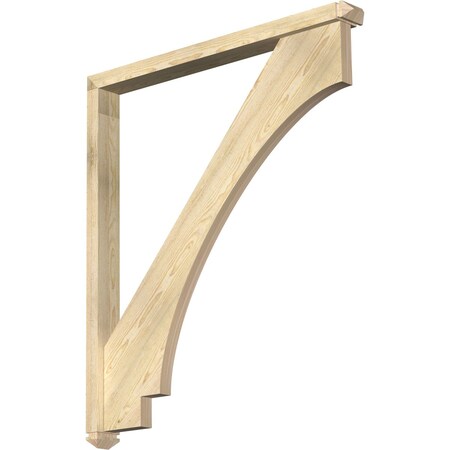 Imperial Arts And Crafts Rough Sawn Bracket W/ Offset Brace, Douglas Fir, 4W X 42D X 48H